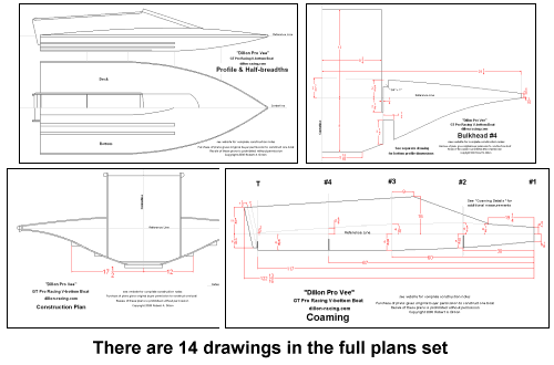 Race Boats Blue Prints 87